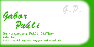 gabor pukli business card